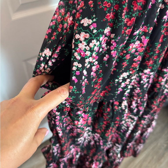 J. Crew Women’s Ruffle Tiered Floral Print Sleeveless Pockets Midi Dress Sz 2 - Picture 8 of 16